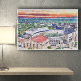 Camp Randall Stadium Wisconsin Stadium Watercolor, Sport Art Prints Fan Gift, Canvas Prints Wall Art Decor