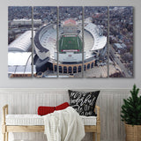 Camp Randall Stadium Canvas Prints Wisconsin Badgers Wall Art,Multi Panels B,Sport Stadium Art Prints, Fan Gift