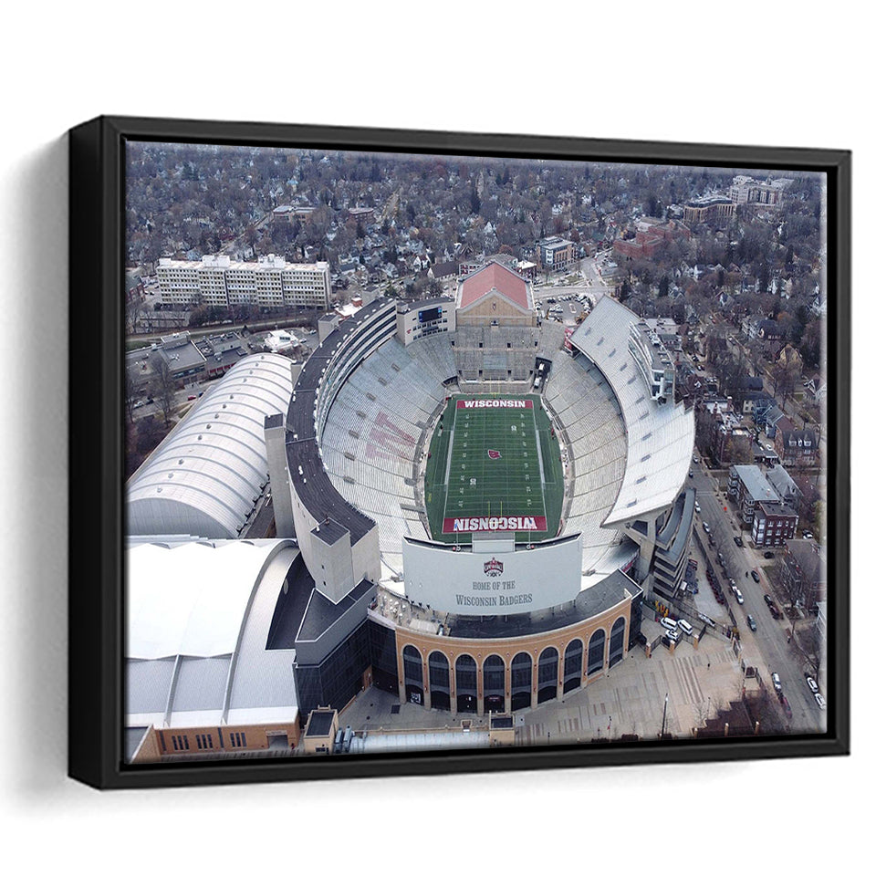 Camp Randall Stadium Framed Canvas Prints Wisconsin Badgers Wall Art,Sport Stadium Art Prints, Fan Gift
