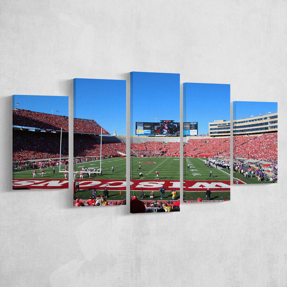 Camp Randall Stadium in opening, Stadium Canvas, Sport Art, Large Canvas, Multi Panels, Canvas Prints Wall Art Decor