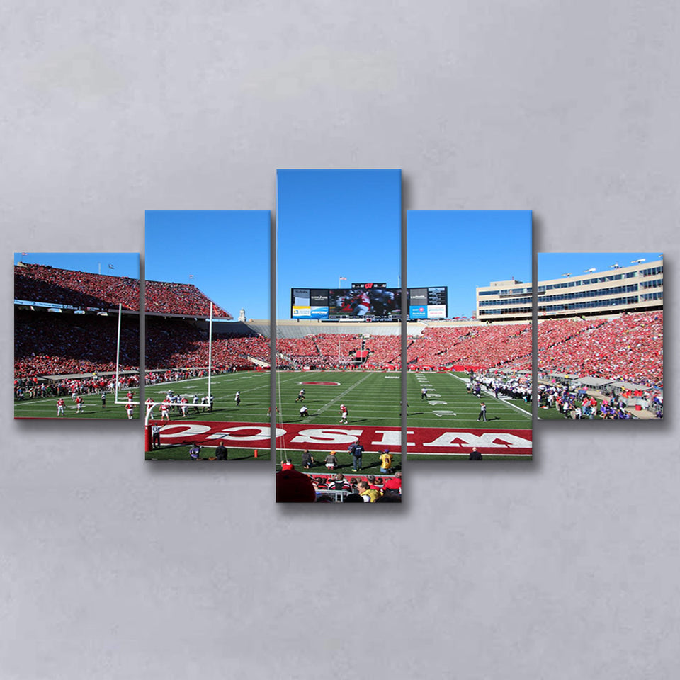 Camp Randall Stadium in opening, Stadium Canvas, Sport Art, Large Canvas, Multi Panels, Canvas Prints Wall Art Decor