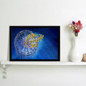 Cancer Zodiac Sign On Blue Framed Canvas Wall Art - Canvas Prints, Prints For Sale, Painting Canvas,Framed Prints