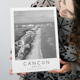 Cancun Mexico Black And White Art Canvas Prints Wall Art Home Decor