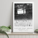 Capital One Arena Washington Capitals Ice Hockey Lovers Black And White Art Canvas Prints Wall Art Home Decor