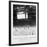 Capital One Arena Washington Capitals Ice Hockey Lovers Black And White Art Framed Art Prints Wall Art Decor, Framed Picture