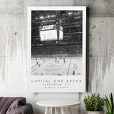 Capital One Arena Washington Capitals Ice Hockey Lovers Black And White Art Canvas Prints Wall Art Home Decor