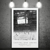 Capital One Arena Washington Capitals Ice Hockey Lovers Black And White Art Canvas Prints Wall Art Home Decor