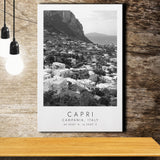 Capri Italy Black And White Art Canvas Prints Wall Art Home Decor