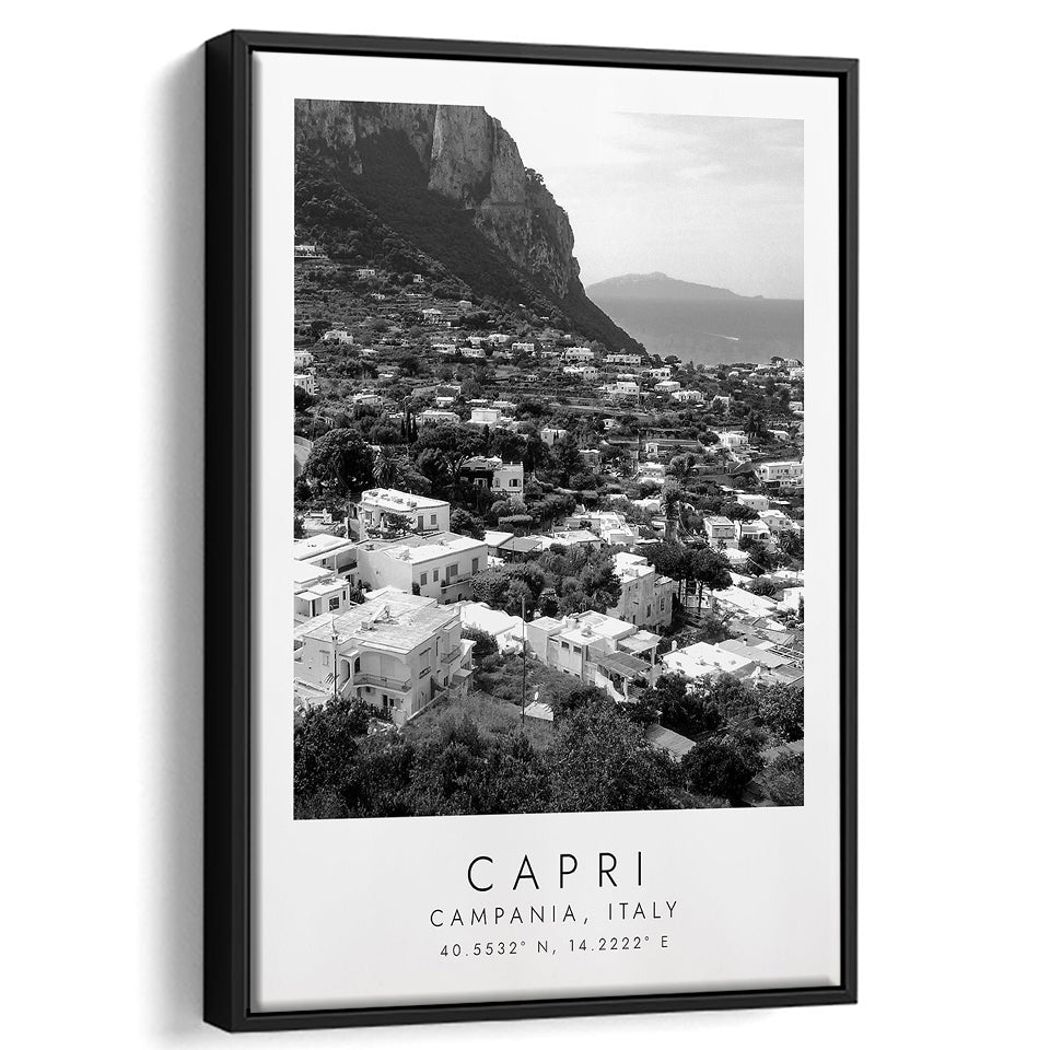 Capri Italy Black And White