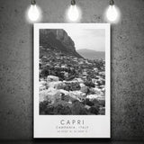 Capri Italy Black And White Art Canvas Prints Wall Art Home Decor