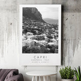 Capri Italy Black And White Art Canvas Prints Wall Art Home Decor