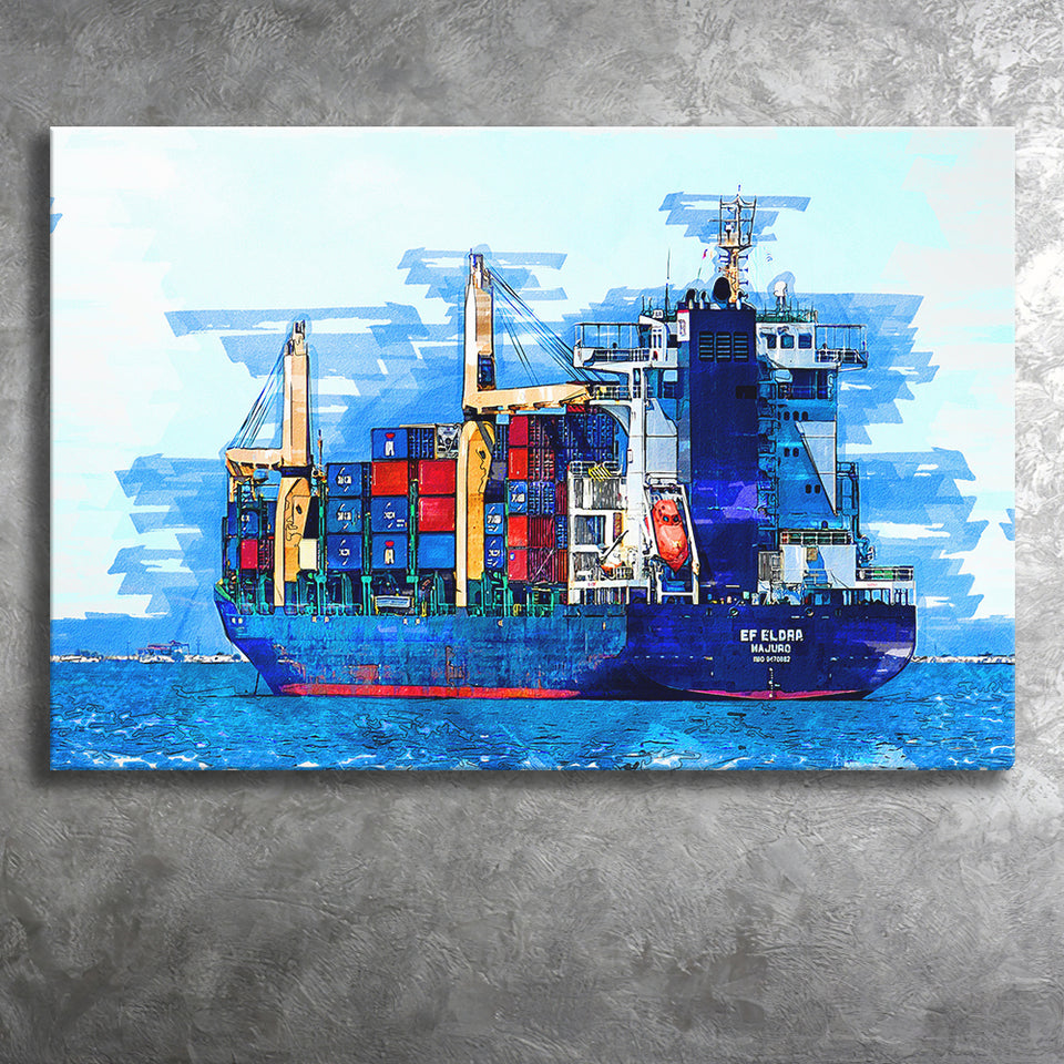 Cargo Ship Canvas Prints Wall Art Decor - Painting Canvas, Art Print, Home Decor, Ready to Hang