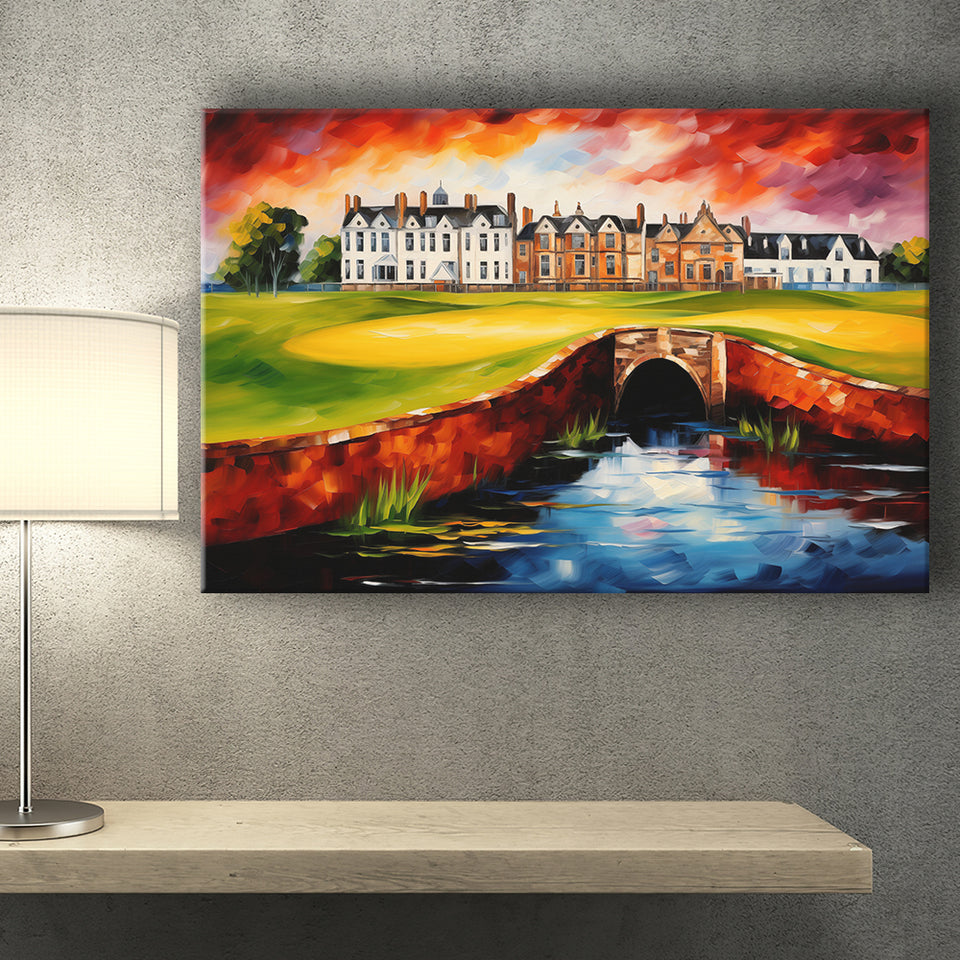 Carnoustie Golf Club Carnoustie Scotland Painting Art Canvas Prints Wall Art, Painting Art Home Decor