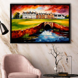 Carnoustie Golf Club Carnoustie Scotland Painting Art, Framed Canvas Prints Wall Art Decor, Floating Frame