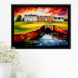 Carnoustie Golf Club Carnoustie Scotland Painting Art, Framed Canvas Prints Wall Art Decor, Floating Frame