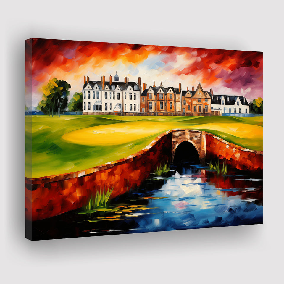 Carnoustie Golf Club Carnoustie Scotland Painting Art Canvas Prints Wall Art, Painting Art Home Decor