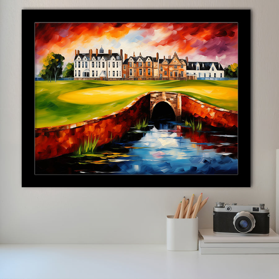 Carnoustie Golf Club Carnoustie Scotland Painting Art Framed Art Prints Wall Decor, Framed Painting Art