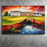 Carnoustie Golf Club Carnoustie Scotland Painting Art Canvas Prints Wall Art, Painting Art Home Decor