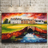 Carnoustie Golf Club Carnoustie Scotland Painting Art Canvas Prints Wall Art, Painting Art Home Decor
