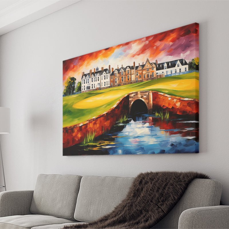 Carnoustie Golf Club Carnoustie Scotland Painting Art Canvas Prints Wall Art, Painting Art Home Decor