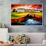 Carnoustie Golf Club Carnoustie Scotland Painting Art, Framed Canvas Prints Wall Art Decor, Floating Frame