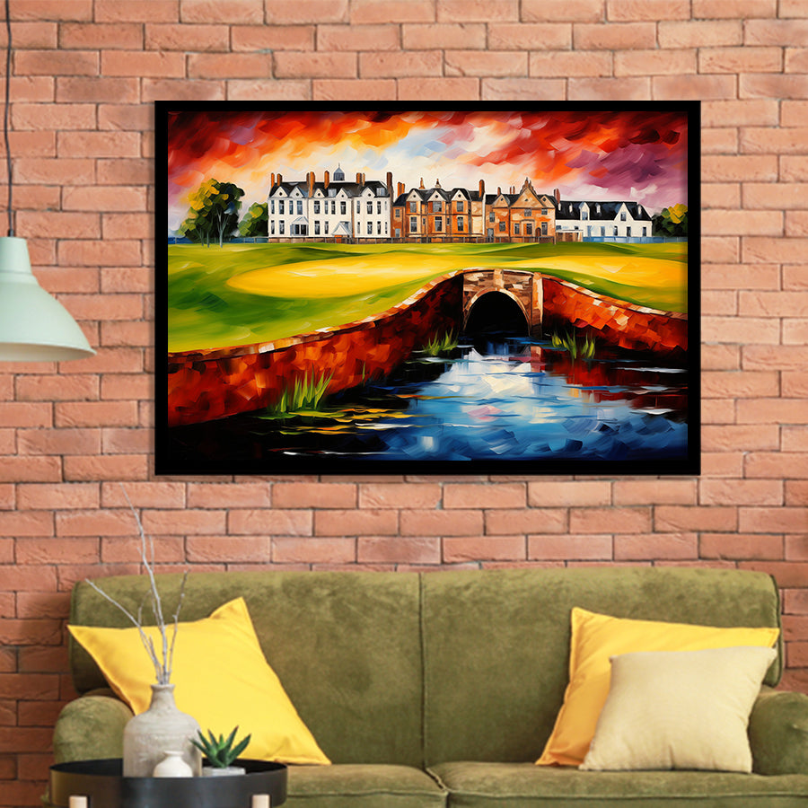 Carnoustie Golf Club Carnoustie Scotland Painting Art Framed Art Prints Wall Decor, Framed Painting Art