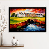 Carnoustie Golf Club Carnoustie Scotland Painting Art, Framed Canvas Prints Wall Art Decor, Floating Frame