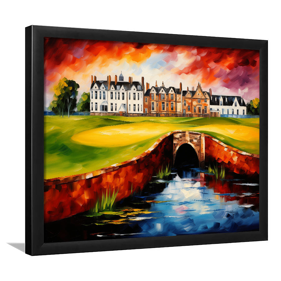 Carnoustie Golf Club Carnoustie Scotland Painting Art Framed Art Prints Wall Decor, Framed Painting Art