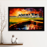 Carnoustie Golf Club Hole 02 Carnoustie Scotland Painting, Framed Canvas Prints Wall Art Decor, Floating Frame