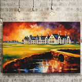 Carnoustie Golf Club Hole 02 Carnoustie Scotland Painting Canvas Prints Wall Art, Painting Art Home Decor