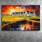 Carnoustie Golf Club Hole 02 Carnoustie Scotland Painting Canvas Prints Wall Art, Painting Art Home Decor