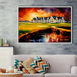 Carnoustie Golf Club Hole 02 Carnoustie Scotland Painting, Framed Canvas Prints Wall Art Decor, Floating Frame