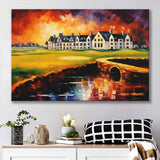 Carnoustie Golf Club Hole 02 Carnoustie Scotland Painting Canvas Prints Wall Art, Painting Art Home Decor
