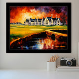 Carnoustie Golf Club Hole 02 Carnoustie Scotland Painting Framed Art Prints Wall Decor, Framed Painting Art
