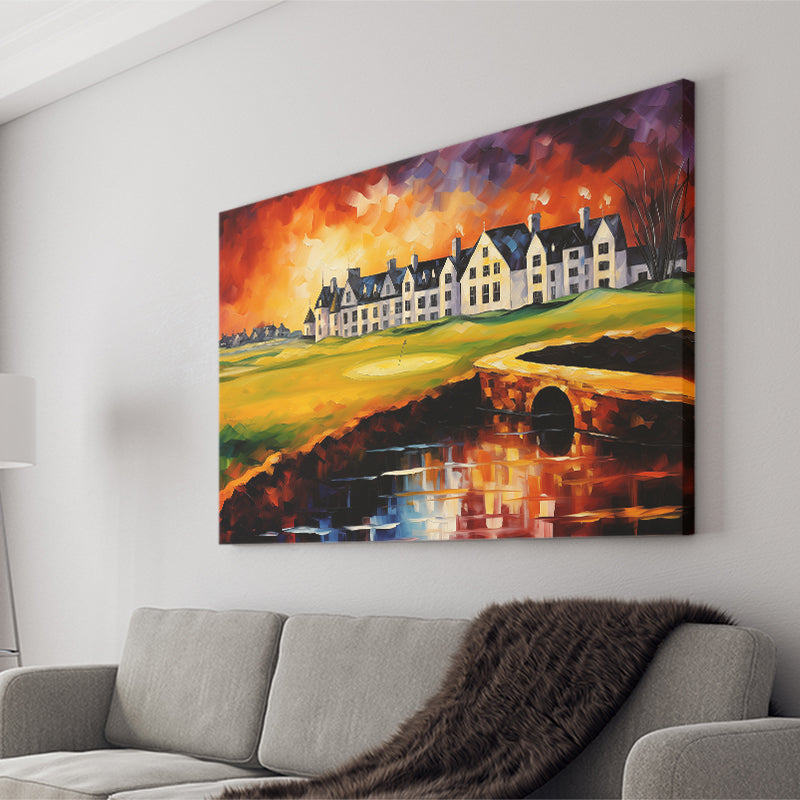 Carnoustie Golf Club Hole 02 Carnoustie Scotland Painting Canvas Prints Wall Art, Painting Art Home Decor