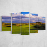 Carnoustie Golf Club Hole 02, Carnoustie, Scotland, Golf Art Print, 5 Panels Canvas Prints Wall Art Decor