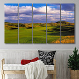 Carnoustie Golf Club Hole 02, Carnoustie, Scotland, 5 Panels Extra Large Canvas Prints Wall Art Decor