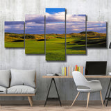 Carnoustie Golf Club Hole 02, Carnoustie, Scotland, Golf Art Print, 5 Panels Canvas Prints Wall Art Decor