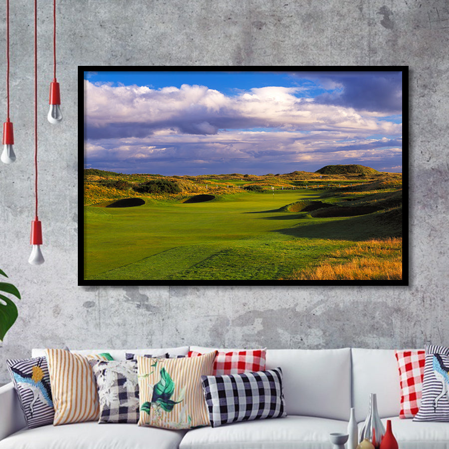 Carnoustie Golf Club Hole 02, Carnoustie, Scotland, Golf Sport Print, Golf Lover, Framed Art Prints Home Decor