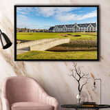 Carnoustie Golf Links, Hole 18, Golf Art Print, Framed Canvas Prints Wall Art Decor, Floating Frame