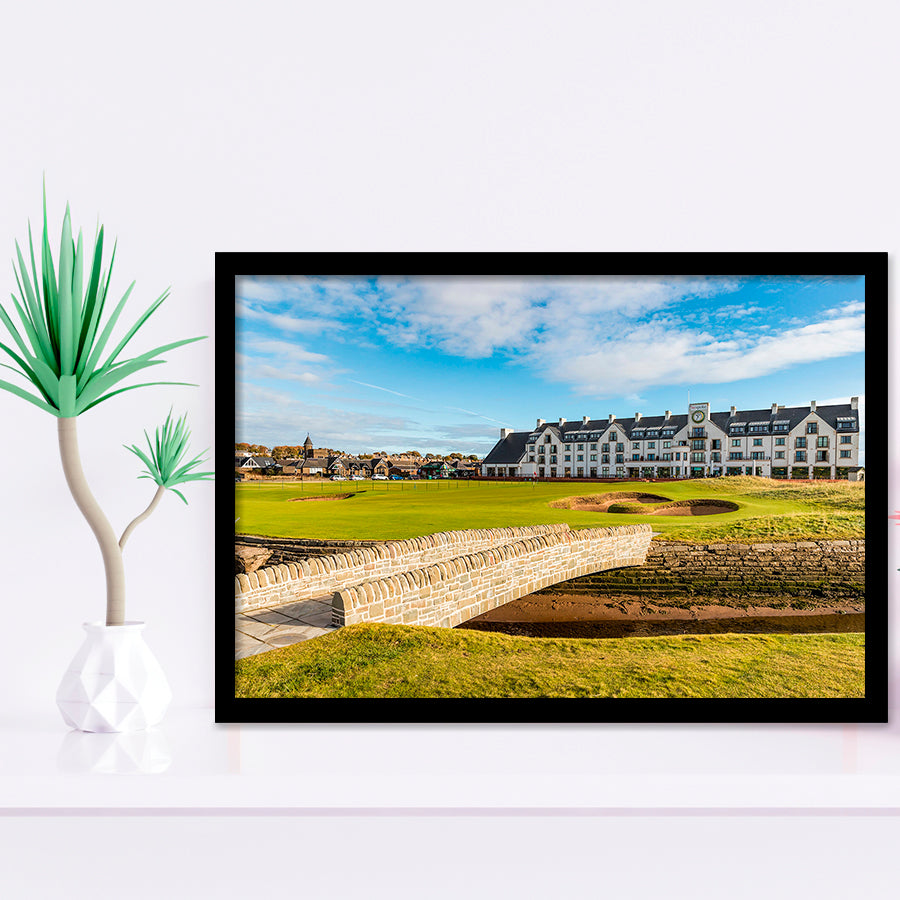 Carnoustie Golf Links, Hole 18, Golf Sport Print, Golf Lover, Framed Art Prints Home Decor