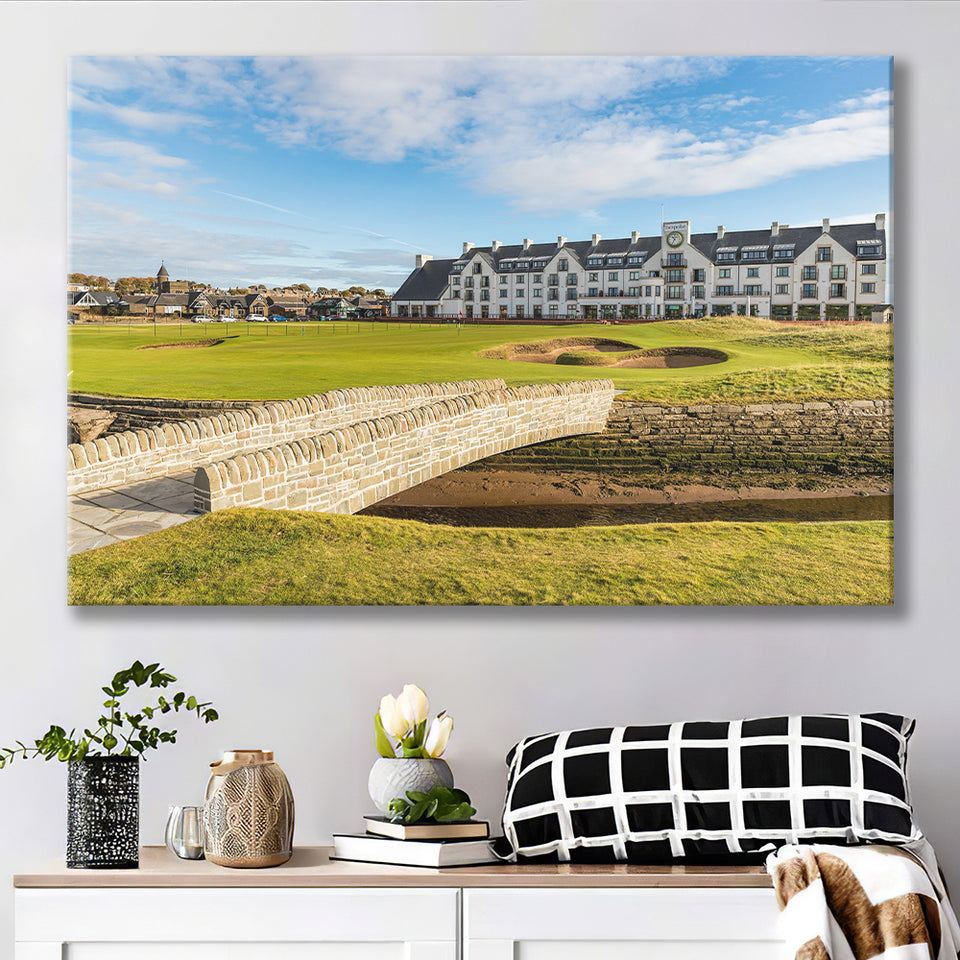 Carnoustie Golf Links, Hole 18, Golf Art Print, Golf Lover, Canvas Prints Wall Art Decor
