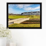 Carnoustie Golf Links, Hole 18, Golf Art Print, Framed Canvas Prints Wall Art Decor, Floating Frame