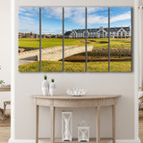 Carnoustie Golf Links, Hole 18, 5 Panels Extra Large Canvas Prints Wall Art Decor