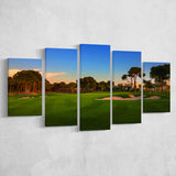 Carya Golf Club Kaden Golf Courses, Golf Art Print, 5 Panels Canvas Prints Wall Art Decor