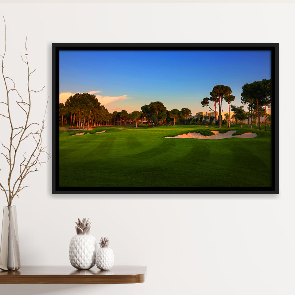 Carya Golf Club Kaden Golf Courses, Golf Art Print, Framed Canvas Prints Wall Art Decor, Floating Frame