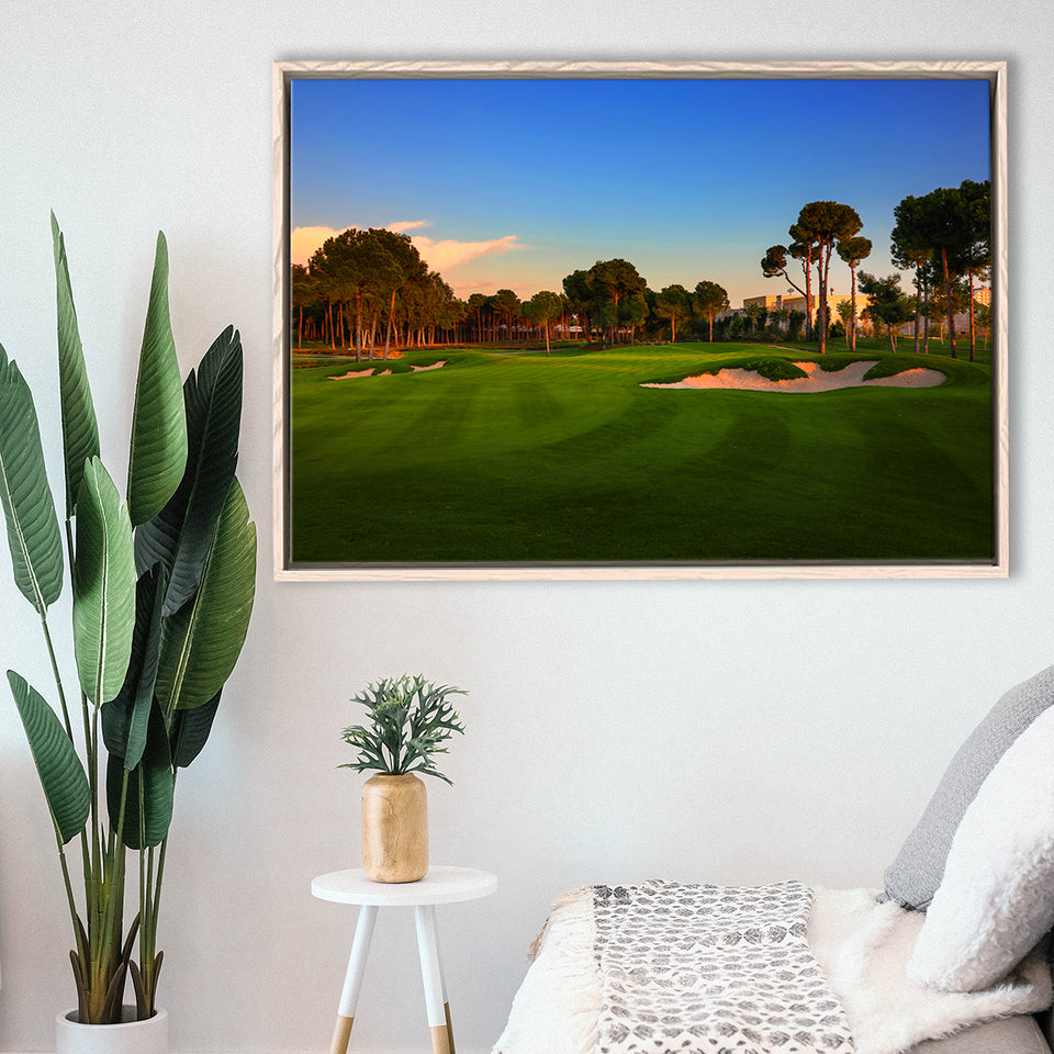 Carya Golf Club Kaden Golf Courses, Golf Art Print, Framed Canvas Prints Wall Art Decor, Floating Frame