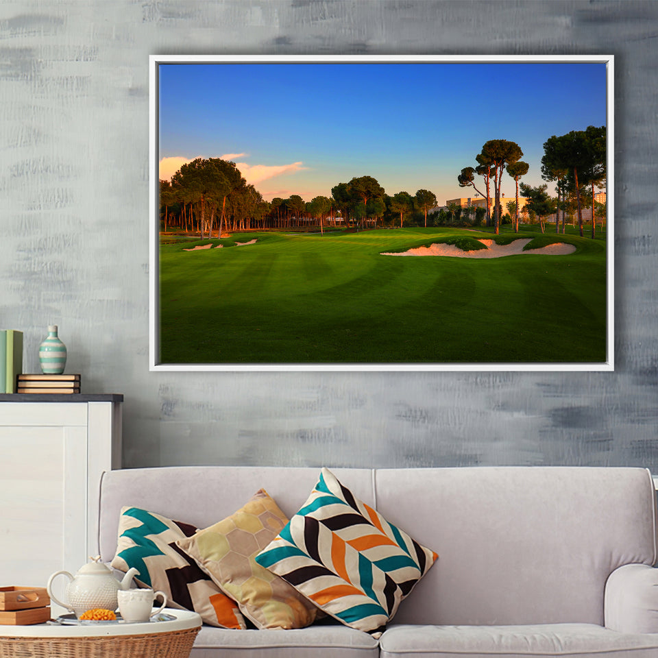 Carya Golf Club Kaden Golf Courses, Golf Art Print, Framed Canvas Prints Wall Art Decor, Floating Frame