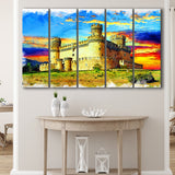 Castle of the Mendoza 5 Piece B Canvas Prints Wall Art Decor, Multi Panels,Large Canvas, Home Decor
