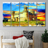 Castle of the Mendoza 5 Piece B Canvas Prints Wall Art Decor, Multi Panels,Large Canvas, Home Decor